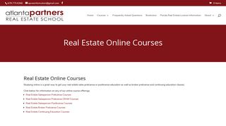 Real Estate Online Courses - Atlanta Partners Real Estate School