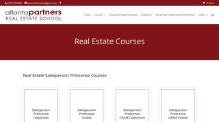 Courses - Atlanta Partners Real Estate School