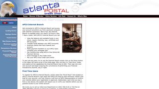Atlanta Postal Credit Union : APCU Internet Branch - Login