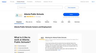 Atlanta Public Schools Careers and Employment | Indeed.com