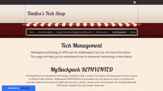 Tech Management - Tanika's Tech Shop