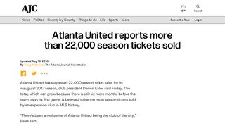 Atlanta United reports more than 22,000 season tickets sold - AJC.com