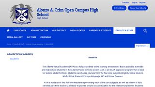 Atlanta Virtual Academy / About AVA - Atlanta Public Schools