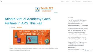 Atlanta Virtual Academy Goes Fulltime in APS This Fall – Talk Up APS