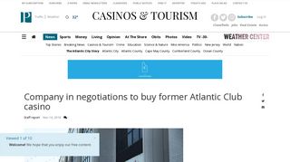 Company in negotiations to buy former Atlantic Club casino | Casinos ...