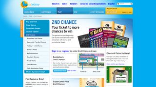 2nd Chance - California Lottery