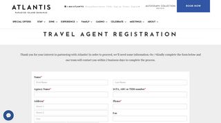 Travel Agent Registration | Atlantis Paradise Island - Atlantis Bahamas