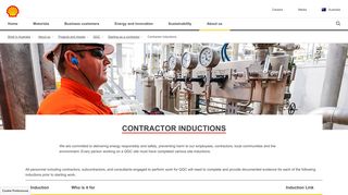 Contractor inductions | Shell Australia