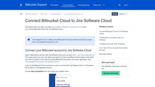 Connect Bitbucket Cloud to Jira Software Cloud - Atlassian ...