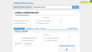 atmail.ukservers.net at WI. Atmail 6.5.0 - Login Page - Website Informer