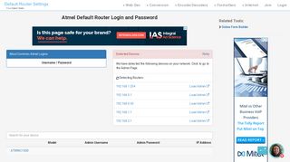 Atmel Default Router Login and Password - Clean CSS