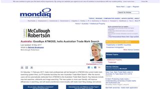 Goodbye ATMOSS, hello Australian Trade Mark Search - Intellectual ...