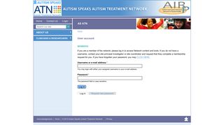 Login - Autism Speaks Autism Treatment Network