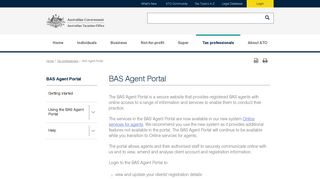 BAS Agent Portal | Australian Taxation Office - ATO