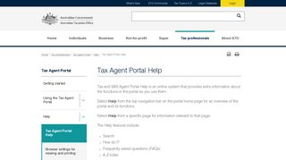 Tax Agent Portal Help | Australian Taxation Office - ATO