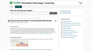 Hoonuit (formerly Atomic Learning) Quick Start Guide : Information ...