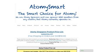 Atomy Singapore Price List - AtomySmart