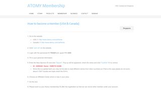How to Become a Member - ATOMY Membership