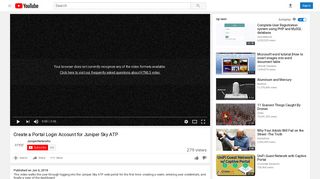Create a Portal Login Account for Juniper Sky ATP - YouTube