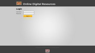 Login - Users | ATP Digital Resources - ATP Online Digital Resources