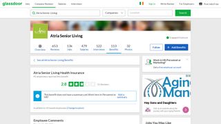 Atria Senior Living Employee Benefit: Health Insurance | Glassdoor.ie