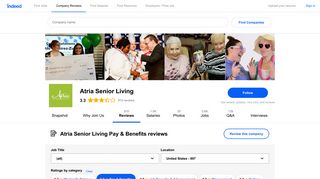 Working at Atria Senior Living: 208 Reviews about Pay & Benefits ...