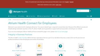Atrium Health Connect for Employees | Atrium Health