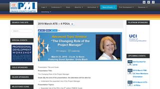 2019 March ATS -- 4 PDUs-Advanced Topics Seminars