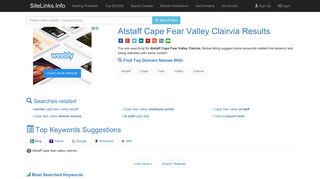 Atstaff Cape Fear Valley Clairvia Results For Websites Listing