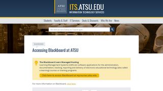Accessing Blackboard at ATSU : Information Technology Services ...