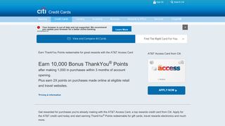 AT&T Access Card - Rewards Credit Card - Citi.com
