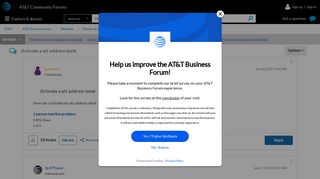 Activate a att address book - AT&T Community