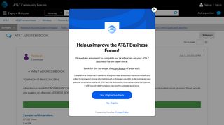 Solved: AT&T ADDRESS BOOK - AT&T Community