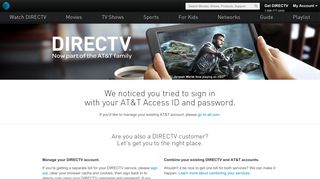 Welcome AT&T Customers! Let's Get You To The Right Place | DIRECTV