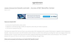 www.resources.hewitt.com/att – Access AT&T Benefits Center