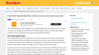 Visit AT&T Hewitt Benefits Center at resources.hewitt.com/att – Guruhow