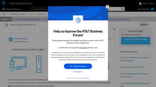 Solved: Need Help? Chat With Us - AT&T Community