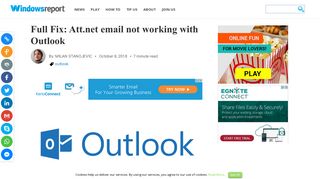 Full Fix: Att.net email not working with Outlook - Windows Report