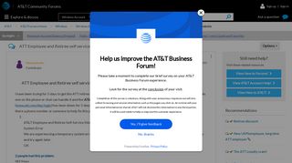 ATT Employee and Retiree self service website - AT&T Community