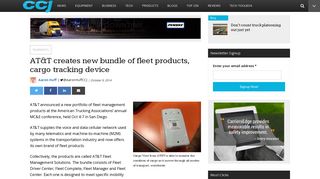 AT&T creates new bundle of fleet products, cargo tracking device