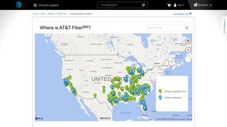 AT&T Fiber - Coverage Map for Faster AT&T Internet
