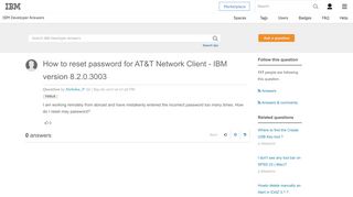 How to reset password for AT&T Network Client - IBM version 8.2.0 ...