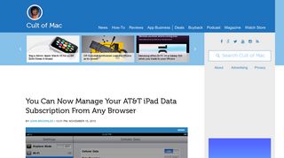 You Can Now Manage Your AT&T iPad Data Subscription From Any ...