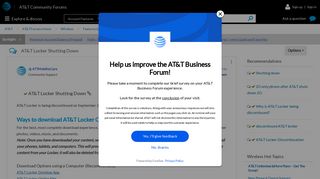 Solved: AT&T Locker Shutting Down - AT&T Community