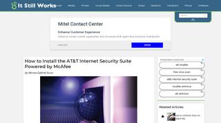 How to Install the AT&T Internet Security Suite Powered by McAfee | It ...