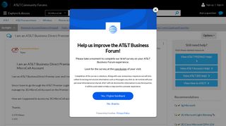 I am an AT&T Business Direct Premier user and I ne... - AT&T ...