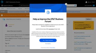 MULTIPLE ACCOUNTS - AT&T Community