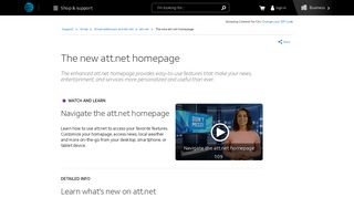 The New Att.net Homepage - Email Support - AT&T