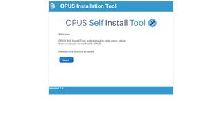OPUS Self Install Tool