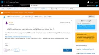 AT&T Small Business Login redirecting to AT&T Busi... - AT&T ...